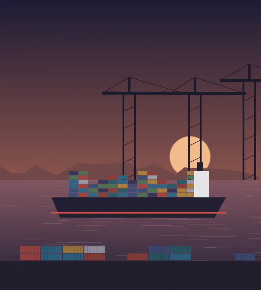 Container vessel loading at Karachi port